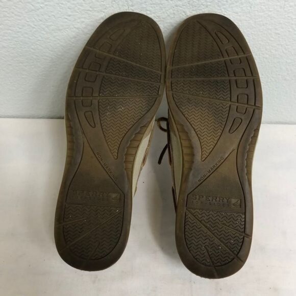 Sperry Top-Sider Angelfish Gold Leather Casual Boat Shoes Slip-On Loafers Size 7 - Picture 11 of 12